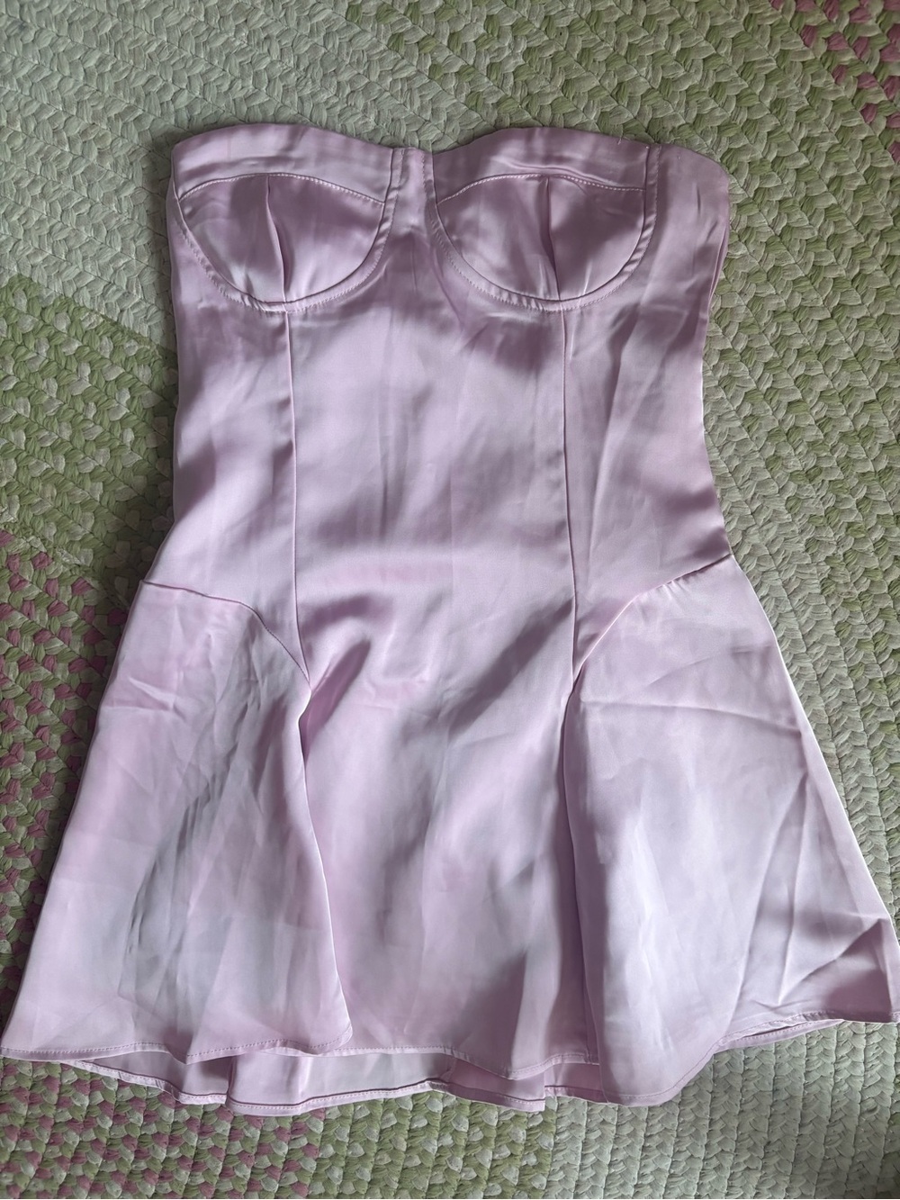 Peppermayo Strapless Sweetheart Mini Dress - Pale Pink